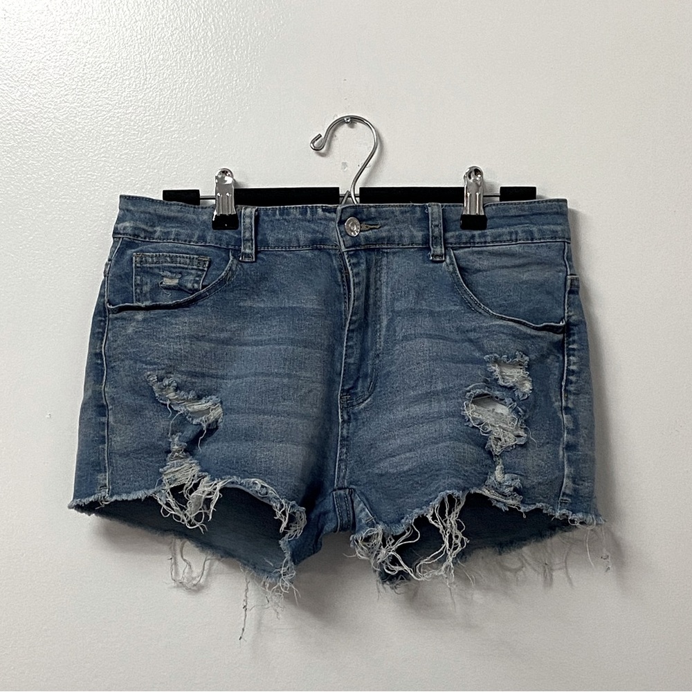SHEIN Distressed Jean Shorts